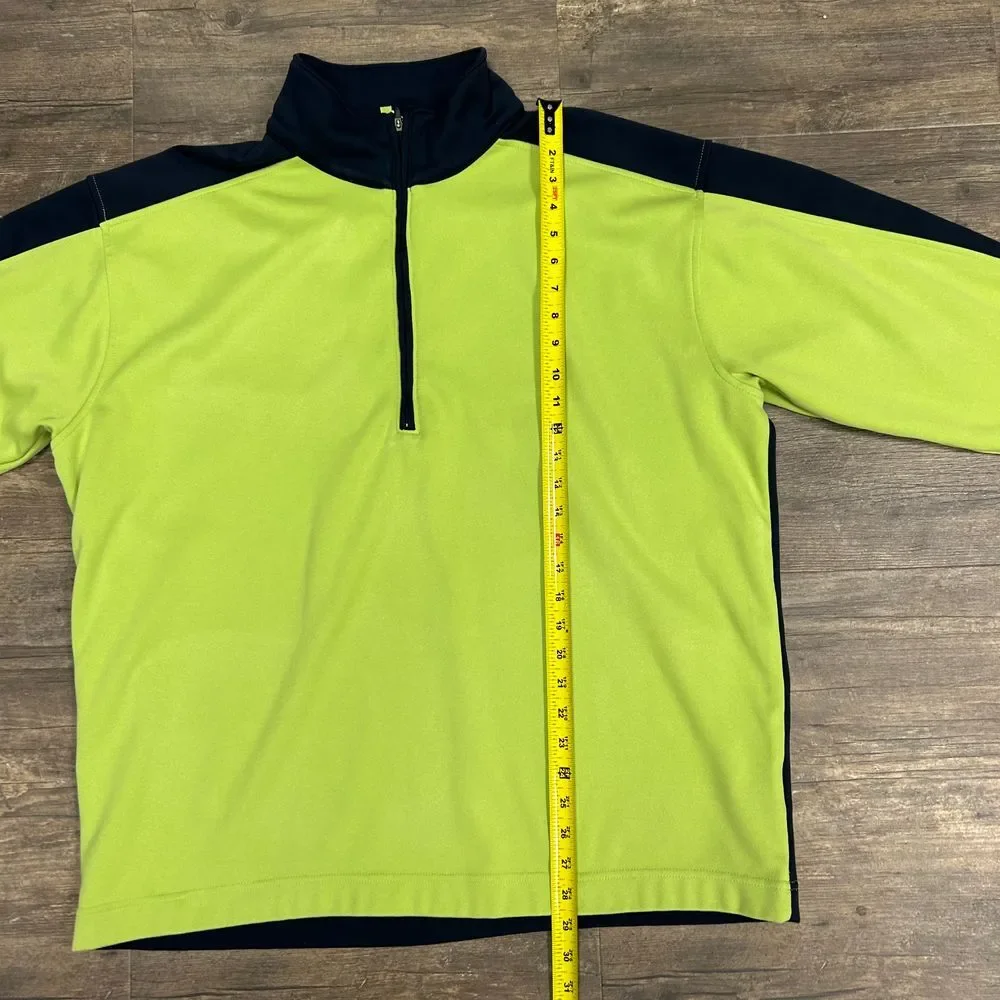 Vintage Nike‎ Golf 1/4 Zip Pullover Dri-Fit Men Size XXL Green Navy Blue Swoosh